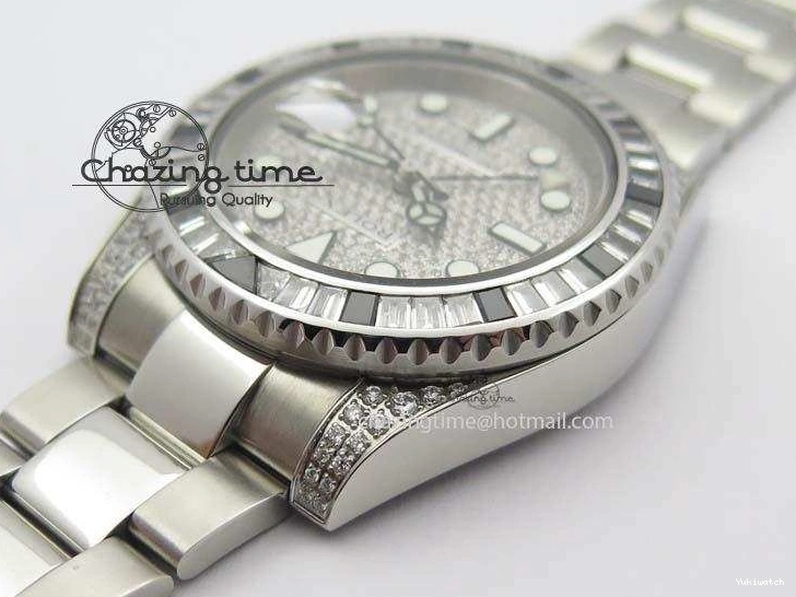 Bracelet A3186 Bp-Maker Black SS 116759 II On Dial SS Diamond Ruby Crystal GMT-Master 0312